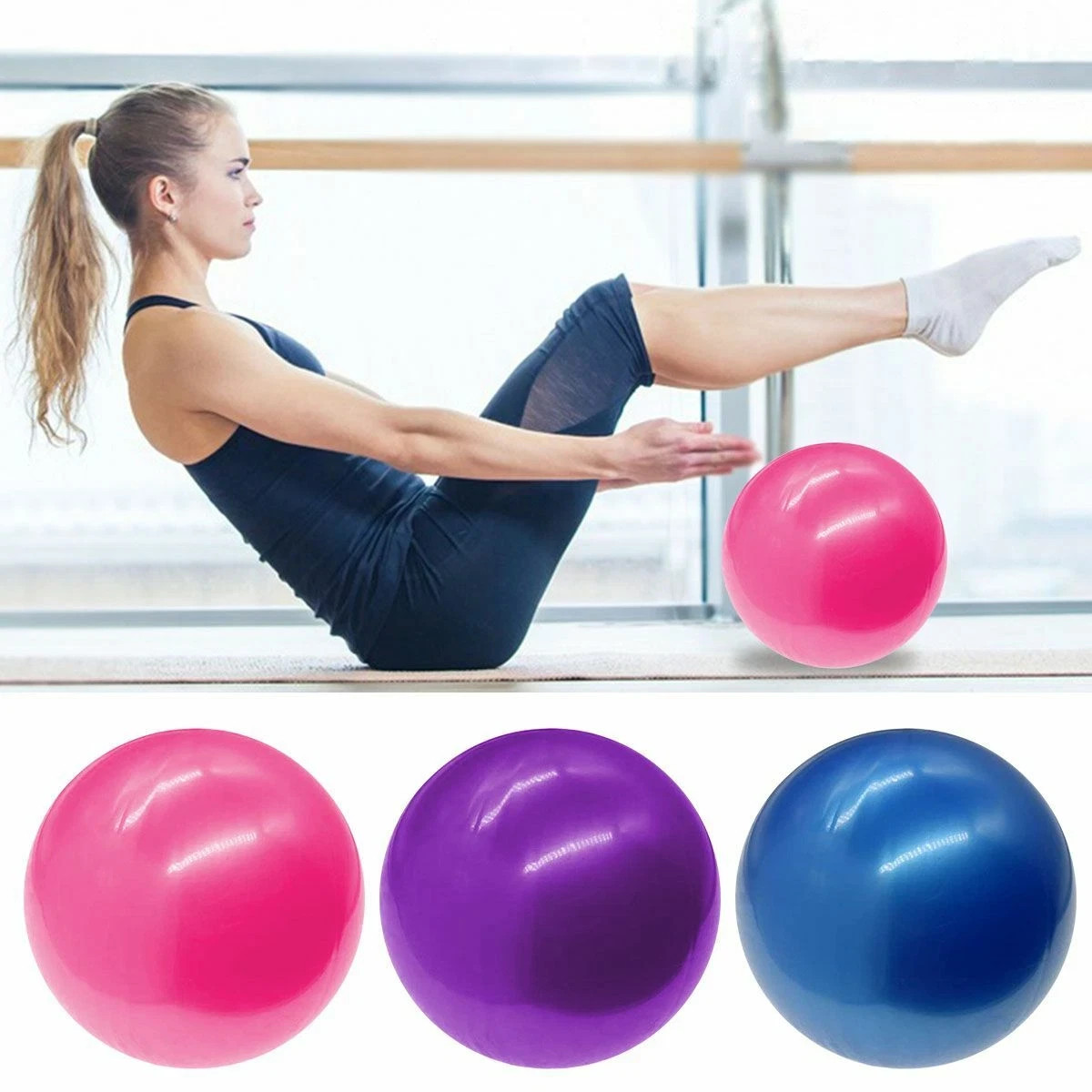 9'' Womens Body Pilates Mini Exercise Ball For Fitness Bender Toning Yoga 2025
