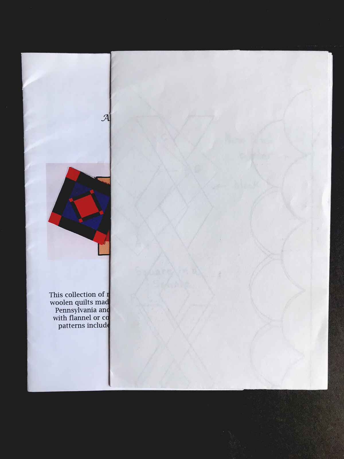 UNCUT Miniature Quilt Collection Amish Trio Sewing Pattern