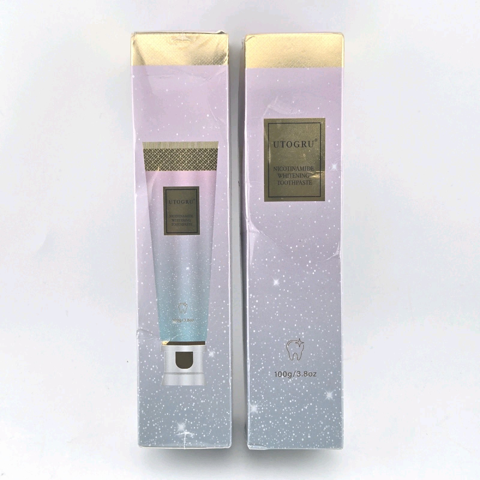 UTOGRU Niacinamide Whitening Toothpaste Set of 2 New 100g/3.8oz Exp 2028