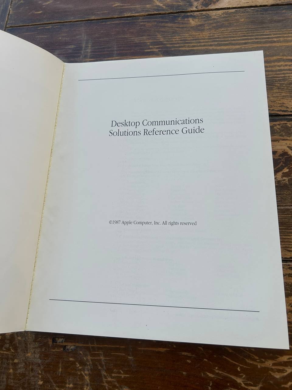 Apple Desktop Communications Solutions Reference Guide 1987 Vintage Book