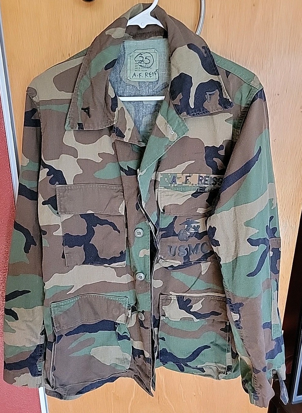 US Military 8415-01-084-1647 Woodland Camo Combat Coat Medium Regular