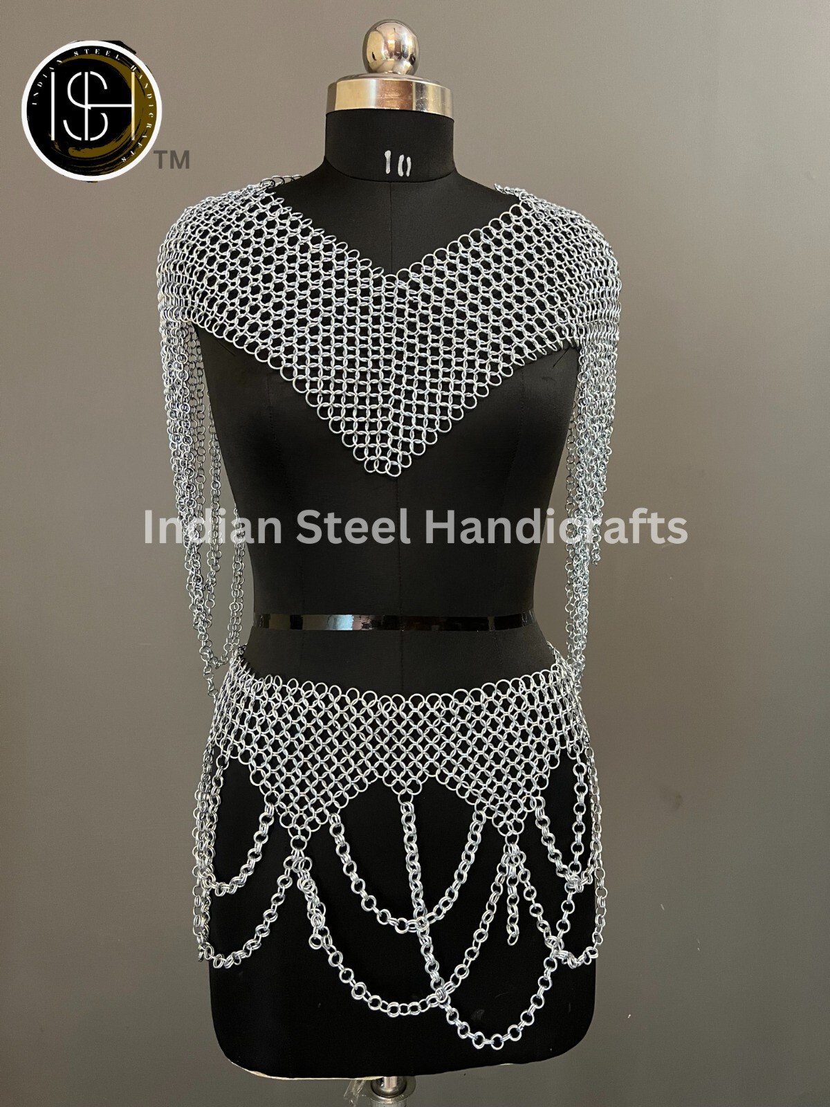 Viking Skirt Top, Ren faire Chainmail Handmade Armor, Cosplay, SCA, Larp Armor.