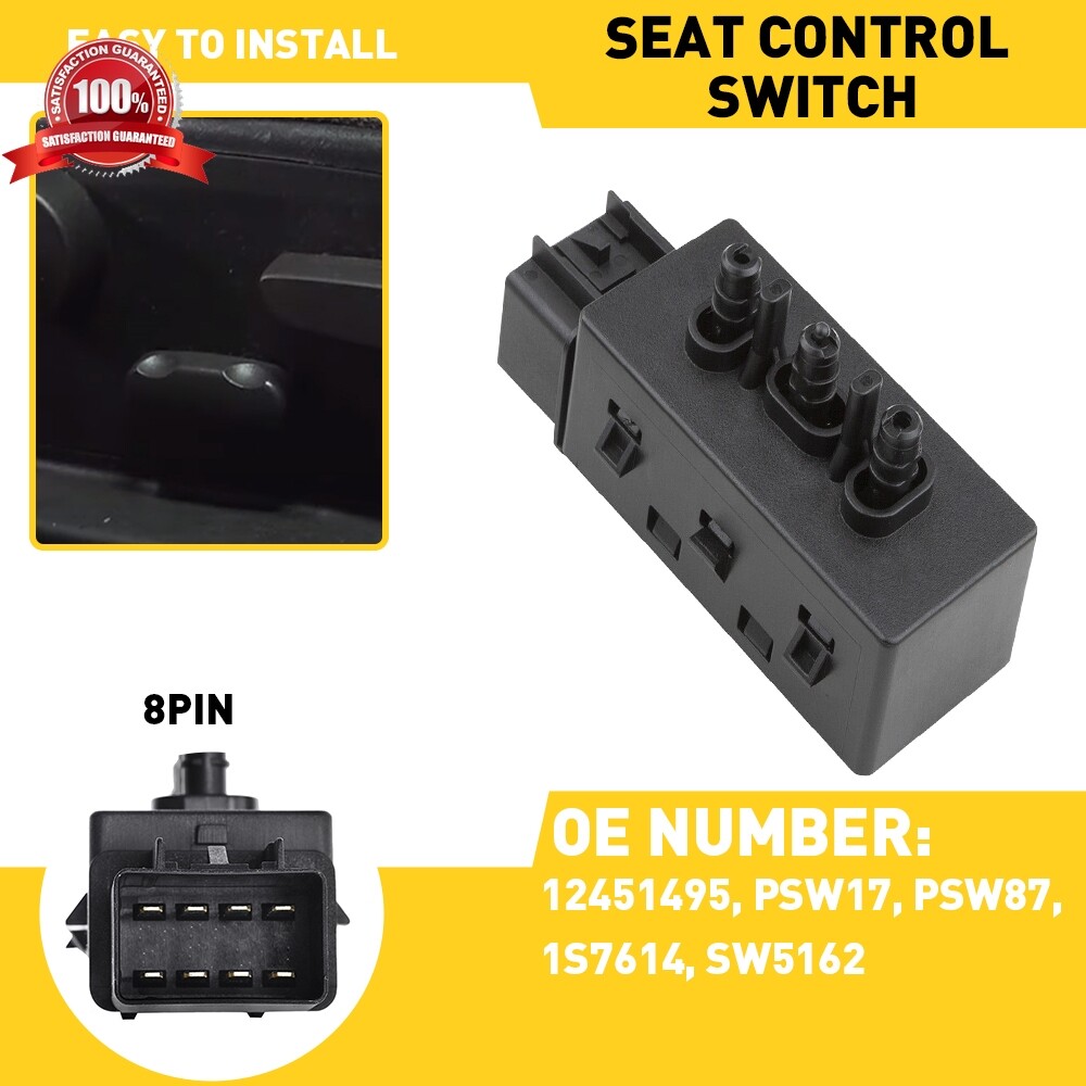 Front Left Side Power Seat Control Switch 8PIN For 2007-2012 GMC Acadia PSW17