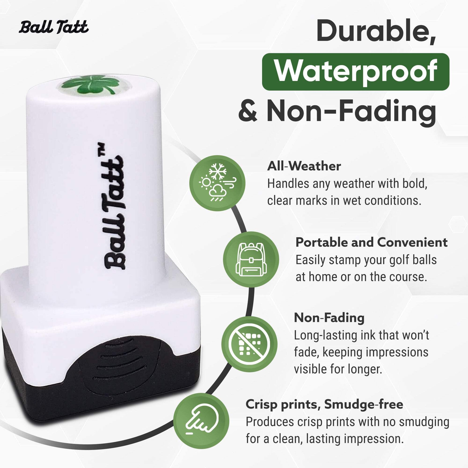 Ball Tatt - Bald Eagle Golf Ball Stamp Marker Quick-Dry Self-Inking Stamper