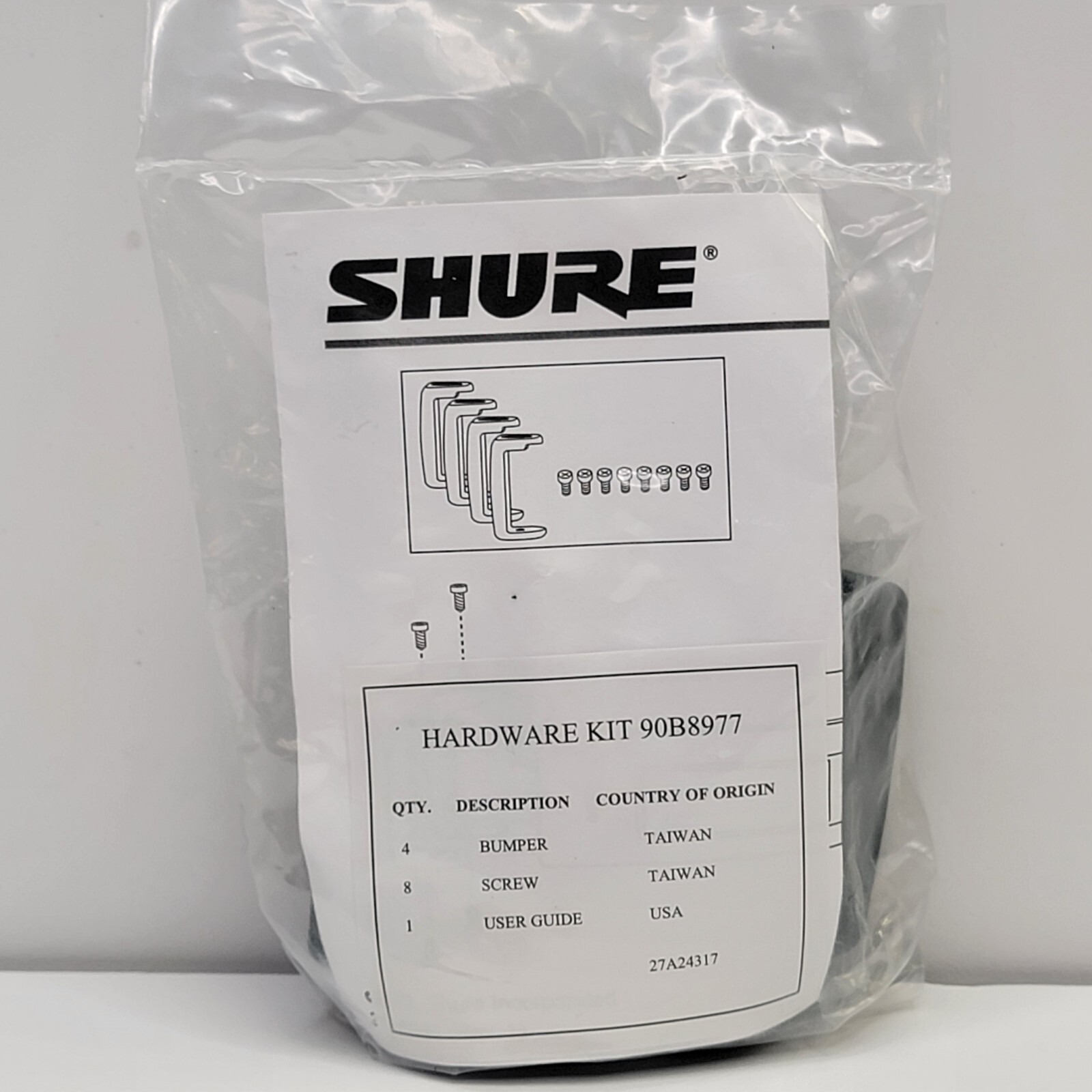 NEW ORIGINAL OEM - Shure Hardware Bumper Kit 90B8977 for SLX Wireless Receivers