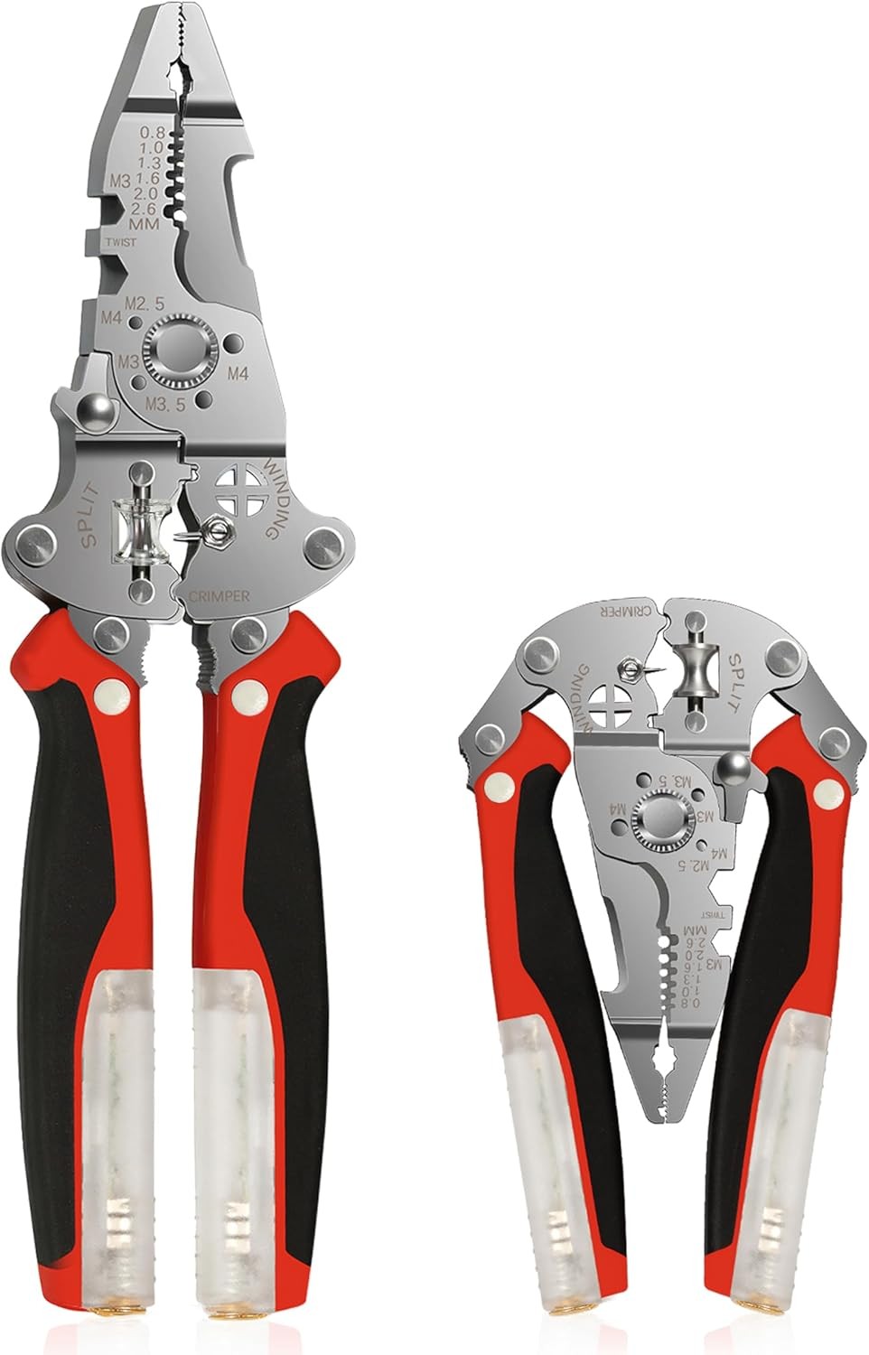 16-in-1 Professional Wire Stripper with 12-250V Voltage Tester, Heavy Duty Folda