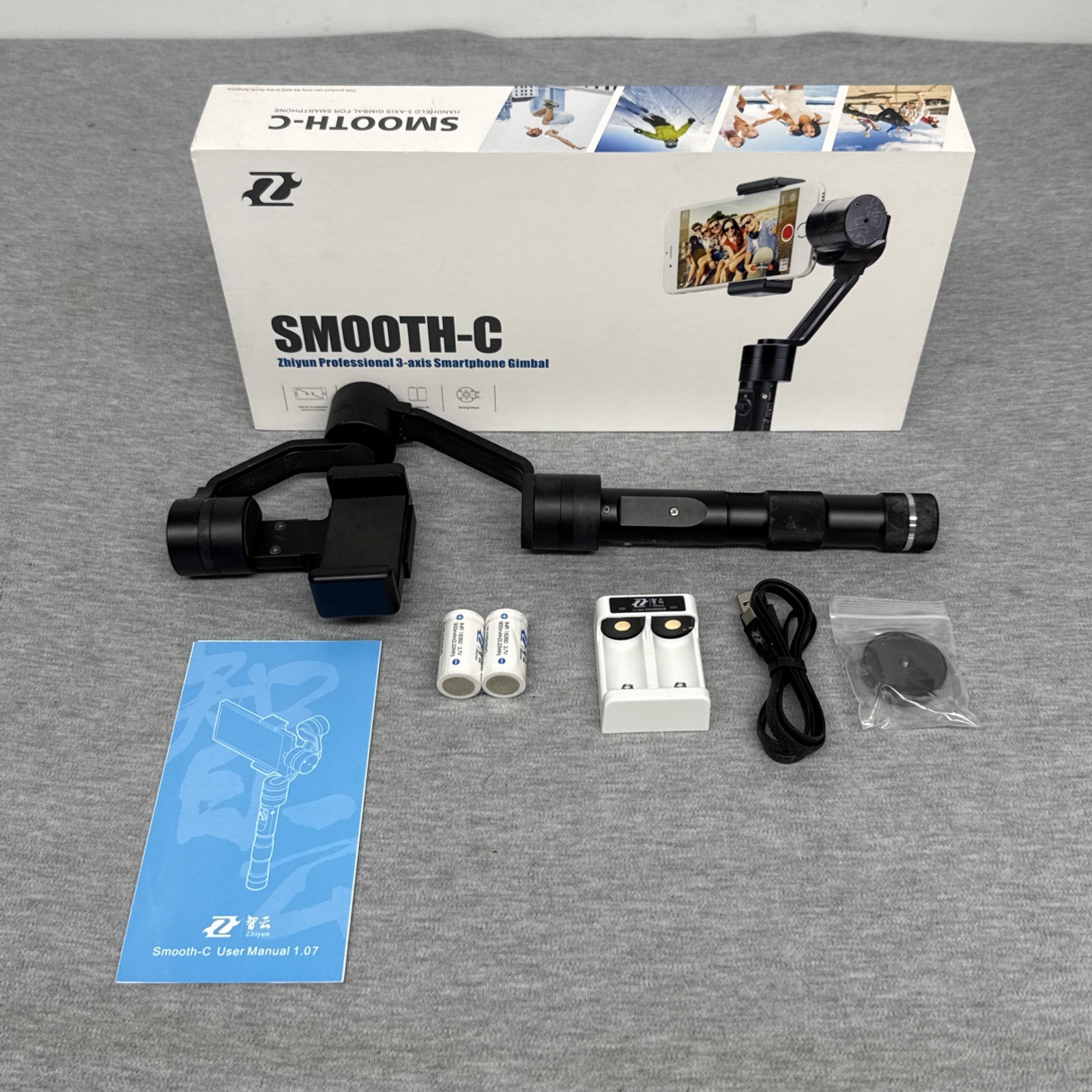 Zhiyun Z1-Smooth-C 3 Axis handheld Gimbal + Adapter Plate for Gopro & Smartphone