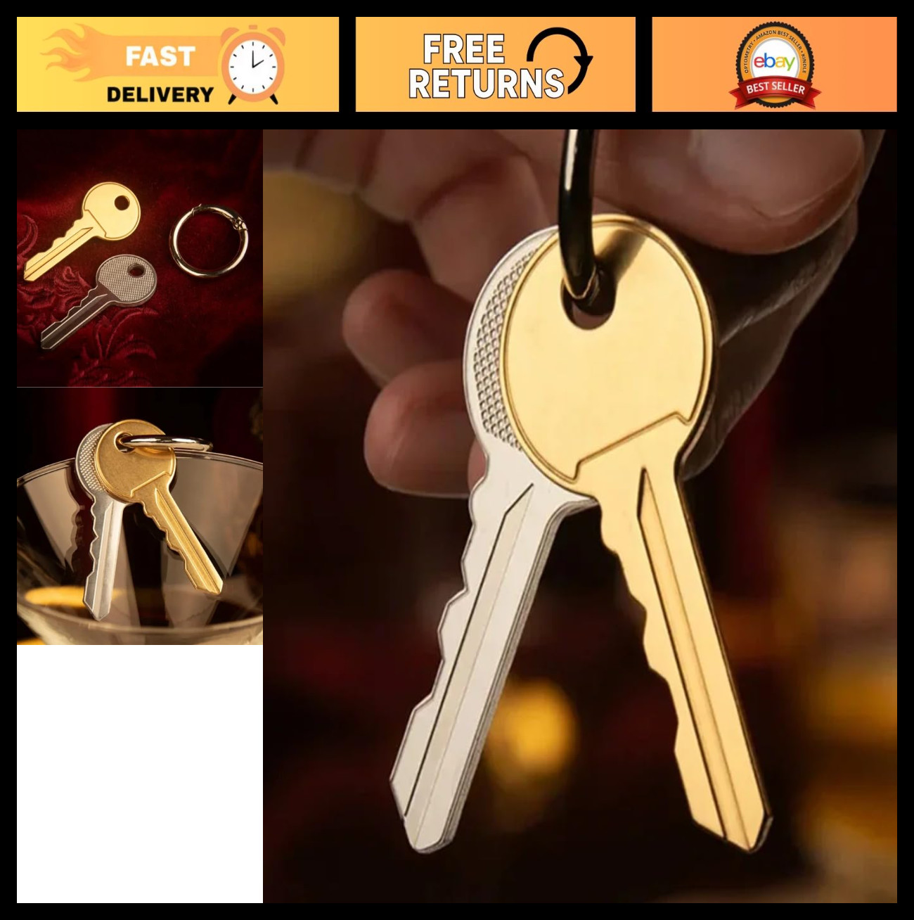Deluxe Magic Tricks for Scotch & Whiskey - Ultimate Key Gimmicks, Vanishing Illu