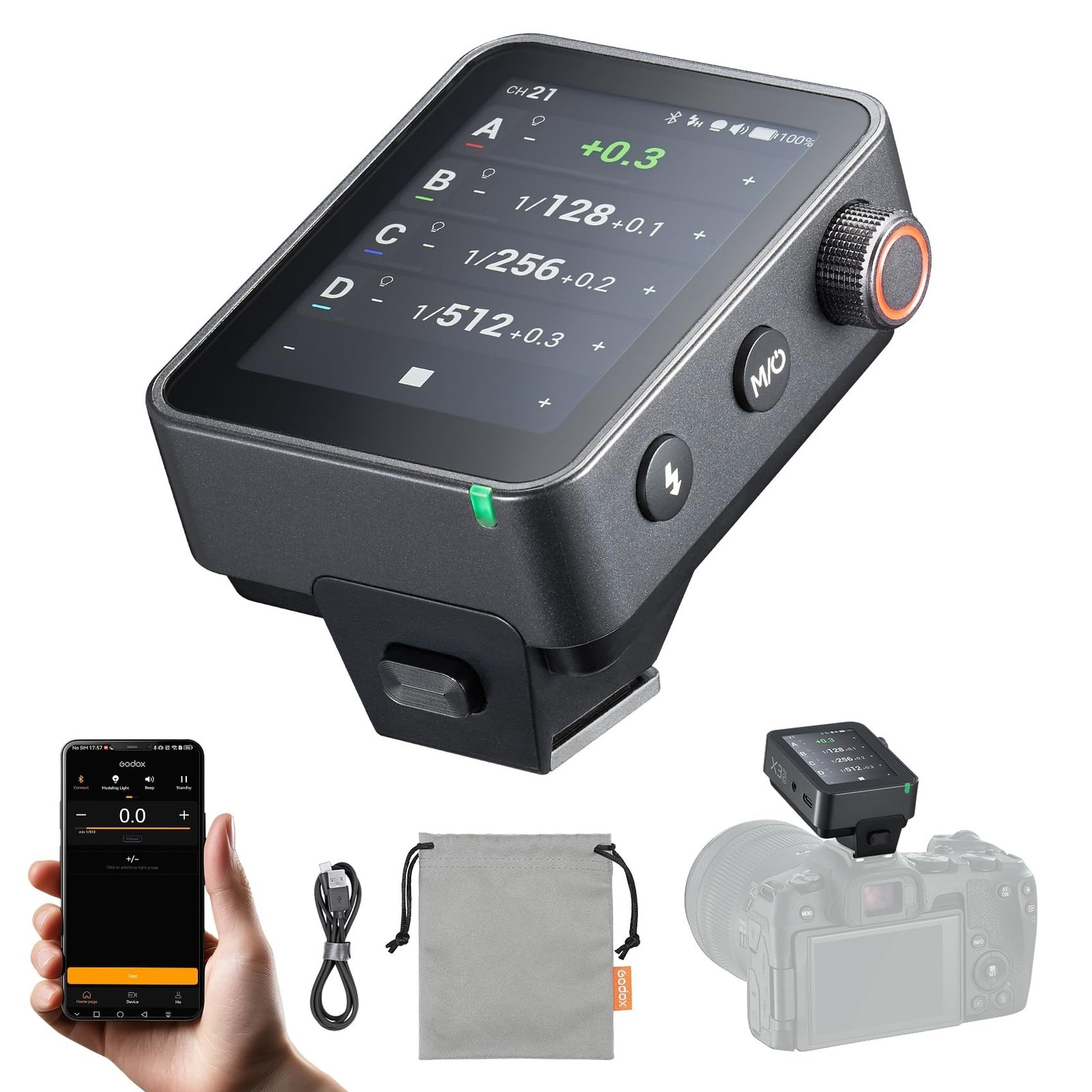 GODOX X3 Pro C TTL Flash Trigger for Canon, 2.4GHz X System with E-TTL II, 2....