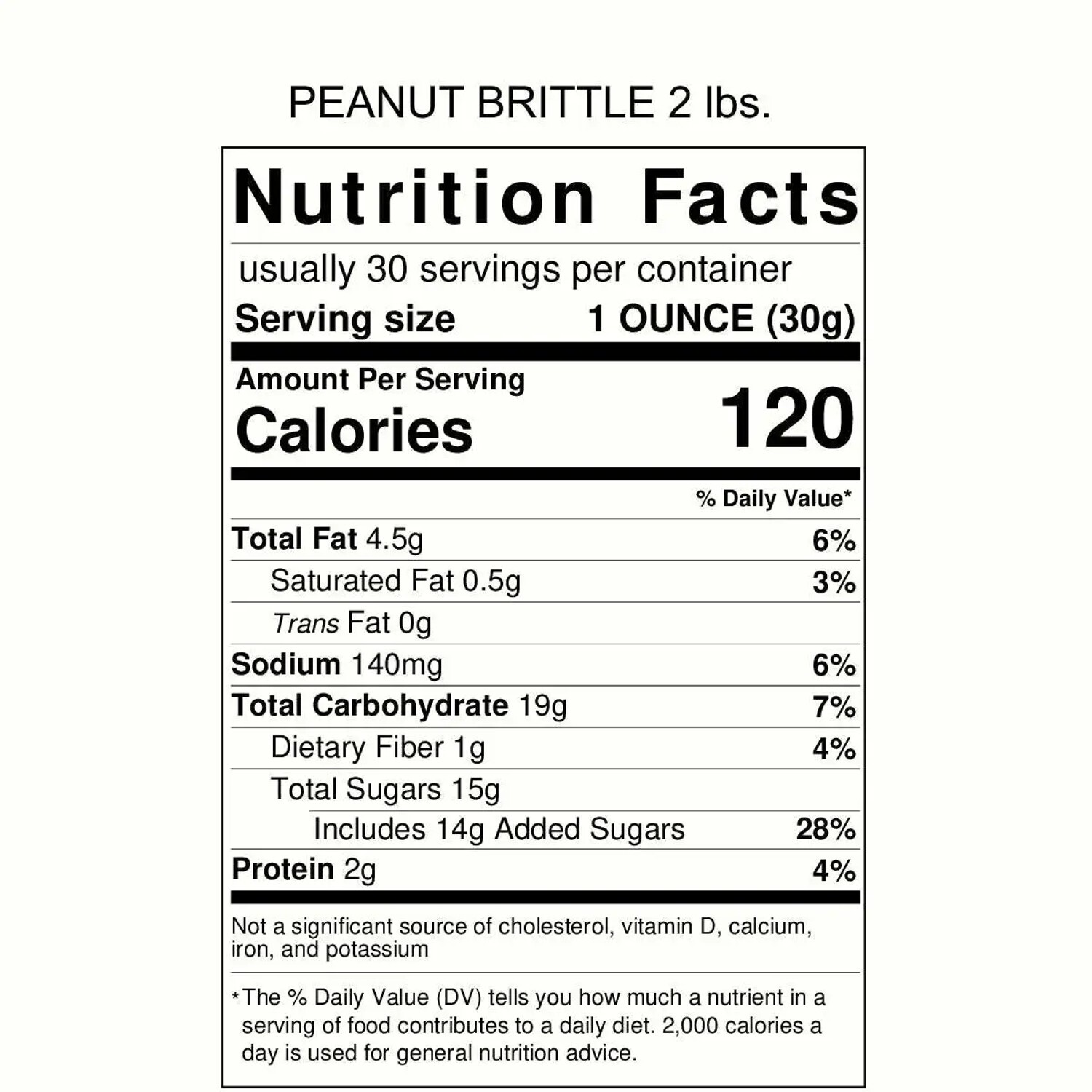 Michele's Pantry Peanut Brittle, 2 LB