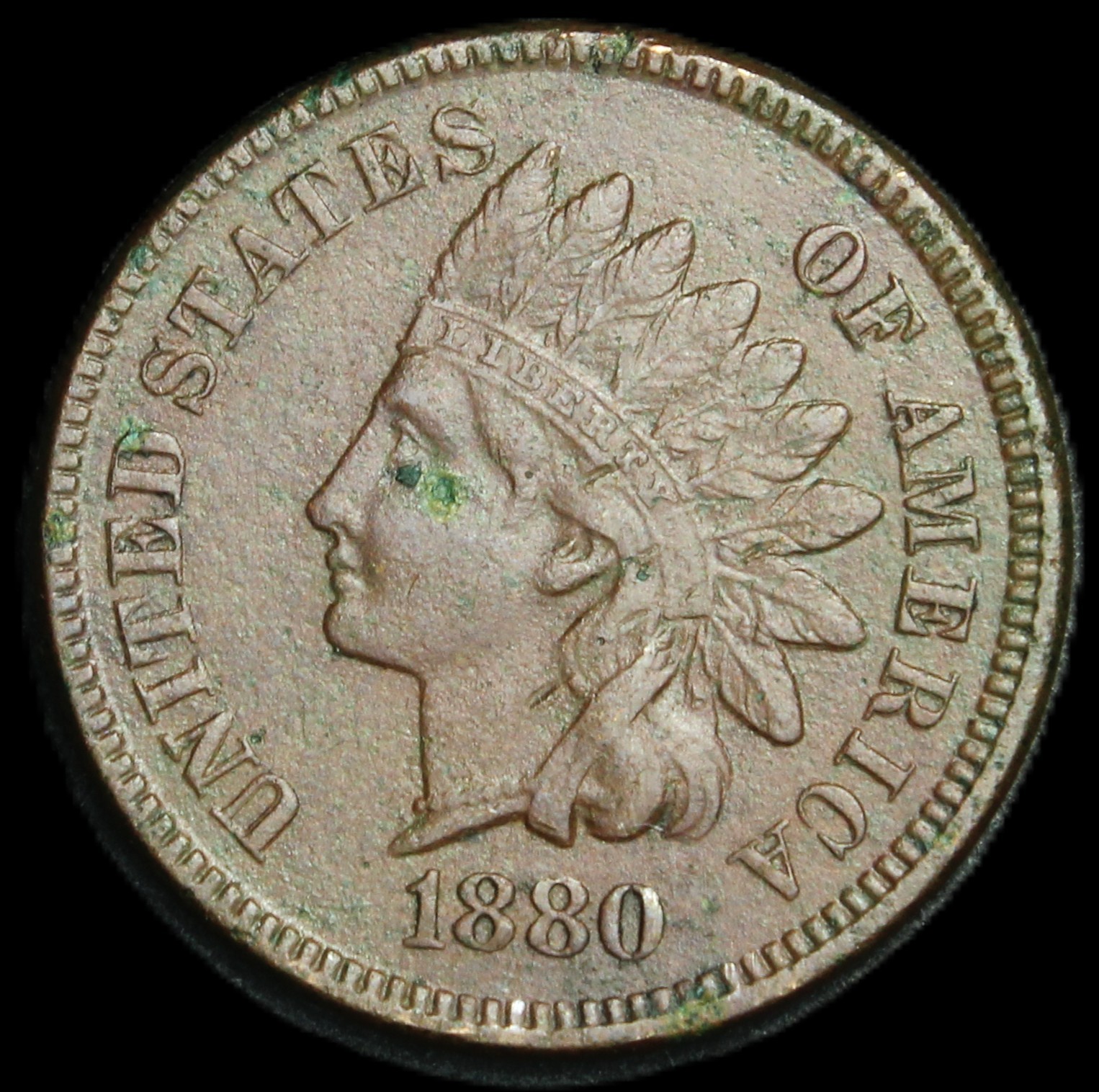 1880 1C BN Indian Cent- Choice UNC DETAILS - SMH 1314