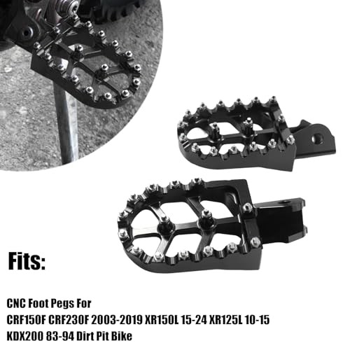 Motorcycle CNC Aluminum Foot Pegs Rests CRF230F 2003-2019 (Black) [Foot Pegs]