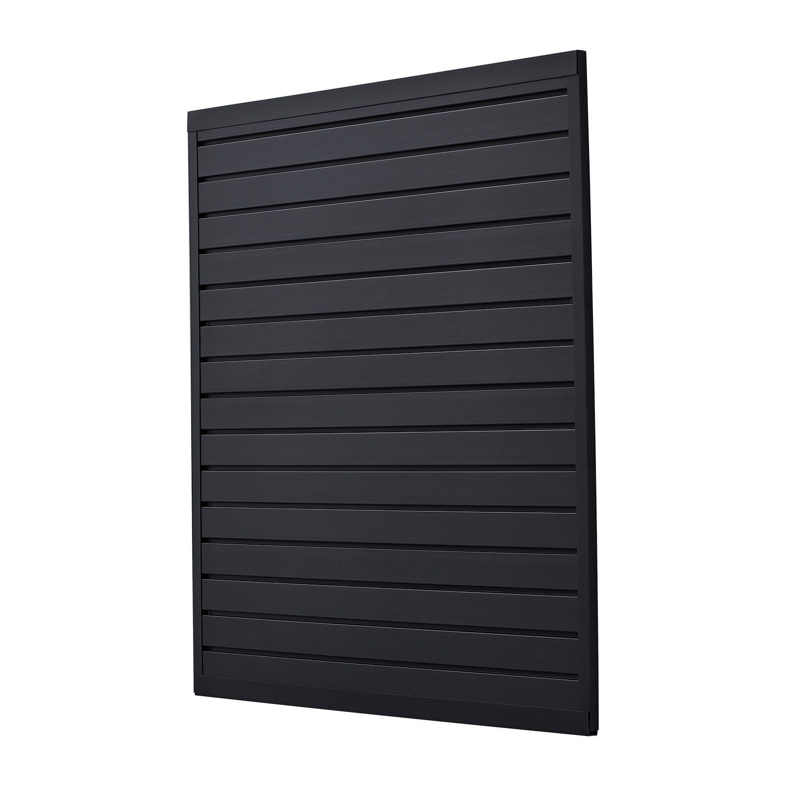 3-Inch Slot PVC Slat Wall Panel 4x4ft 300lb Black Adjustable