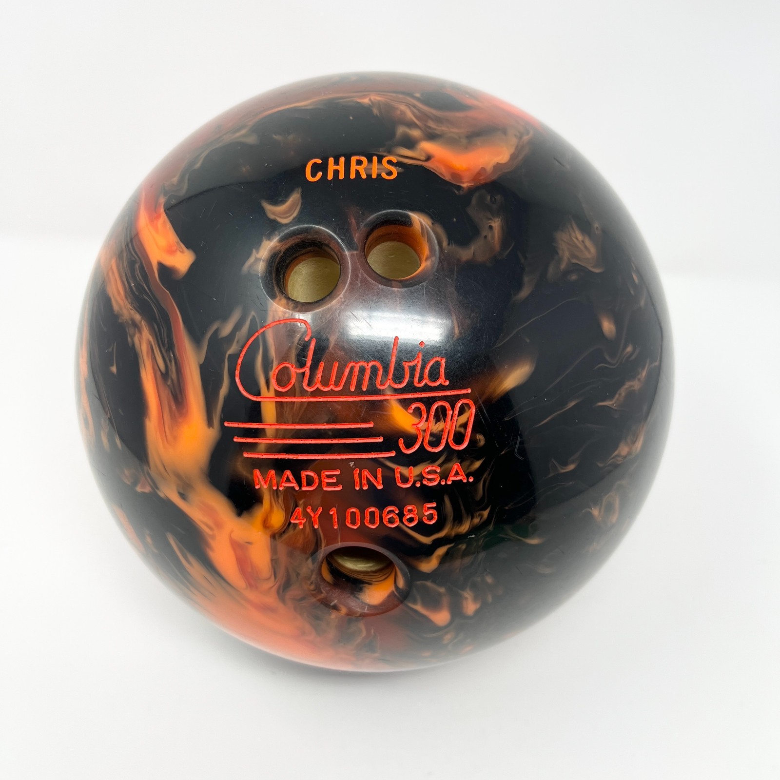 Columbia 300 WD - Bowling Ball C300 USA Red Orange Black Lava Swirl 8 lb 3 oz