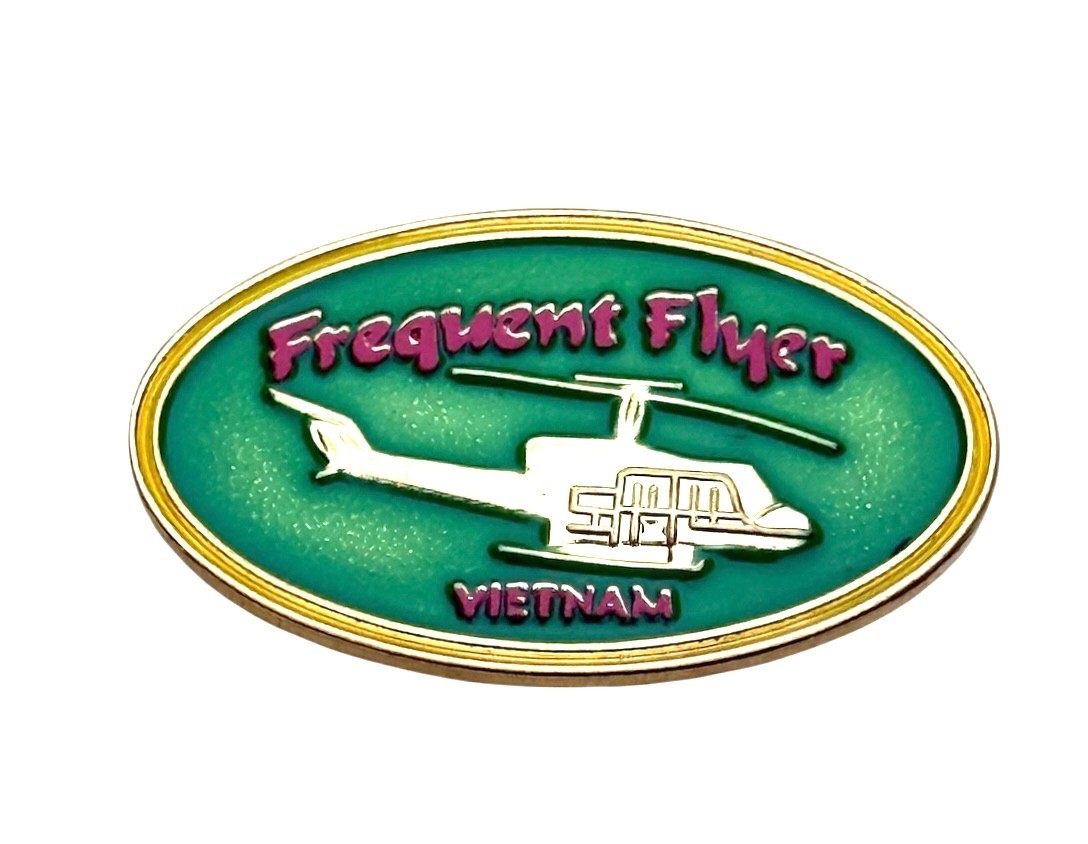 Vietnam Frequent Flyer 1 1/4 x 3/4" Hat or Lapel Pin EE14194 F1D11K