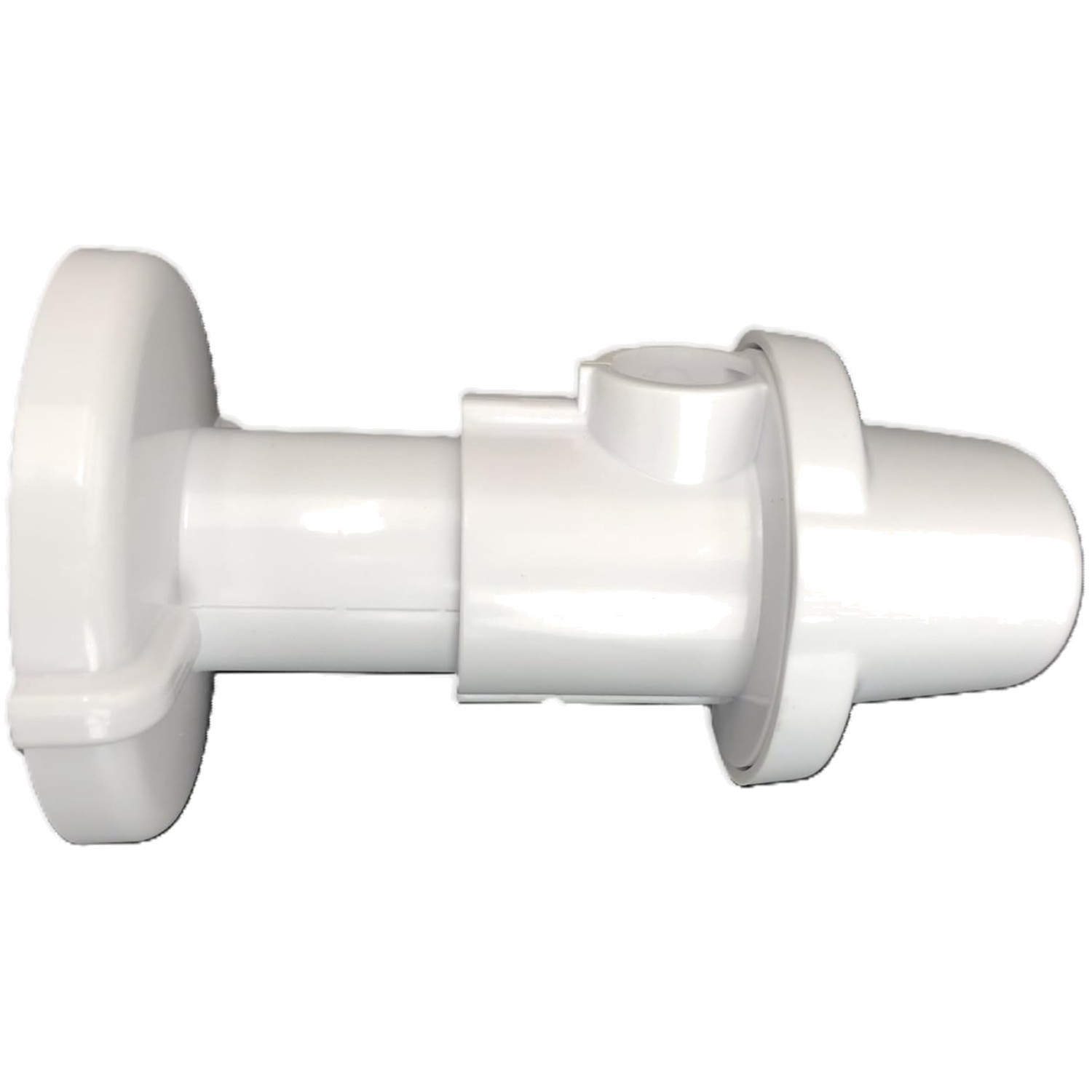 White Metal Escutcheon Plate for Toilet & Sink Water Shut Off Valve - 2 Ports