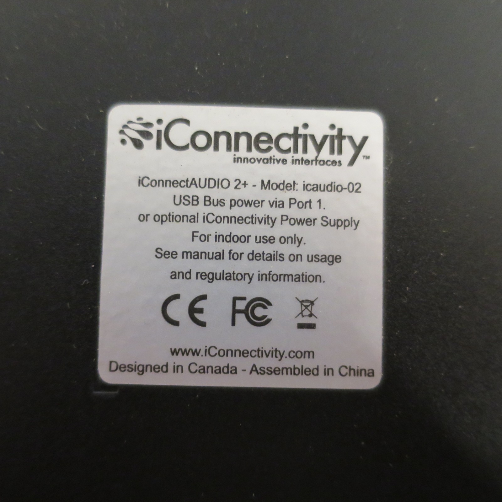 iConnectivity iConnectAUDIO2+ USB Audio Interface MIDI I/O Phantom Power