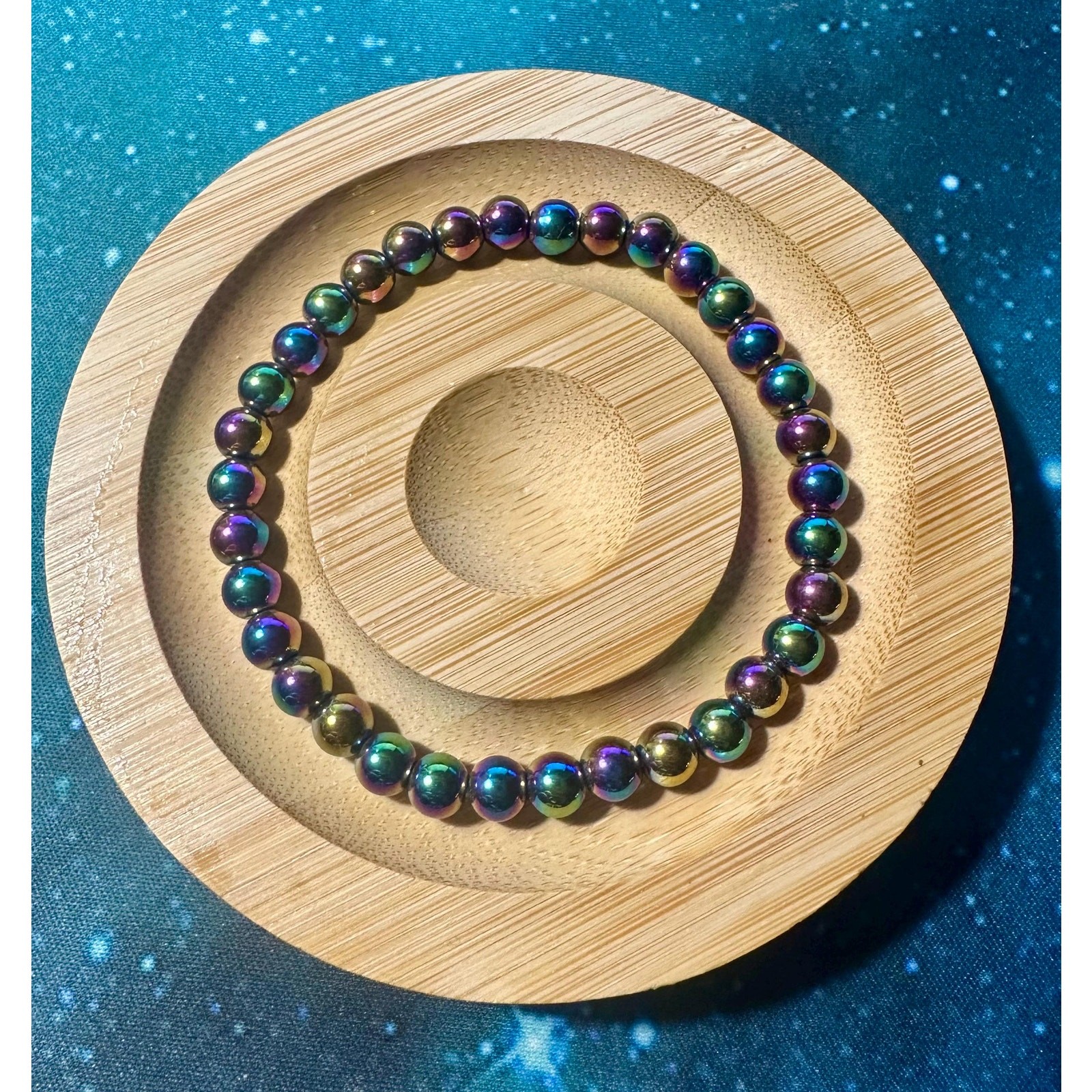 Rainbow Hematite 6mm Bracelet