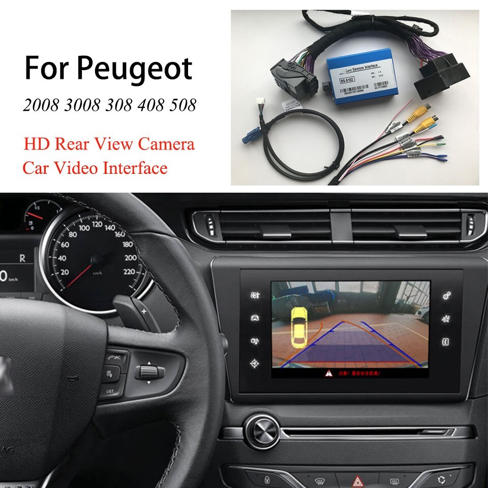 For Peugeot 308 2016 Smeg System Reverse Rear View Camera Interface Kit Improved