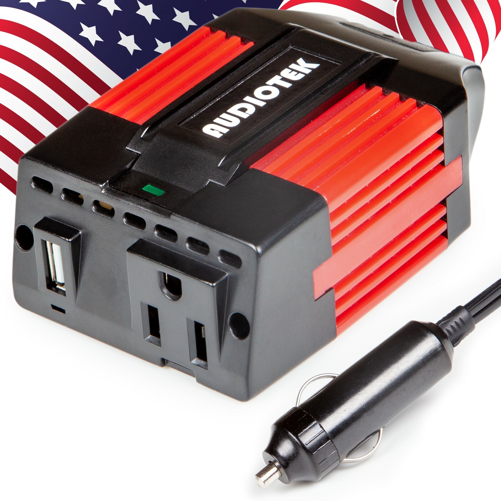 Audiotek 200W Watt Power Inverter DC 12V AC 110V Car Converter USB port Charger