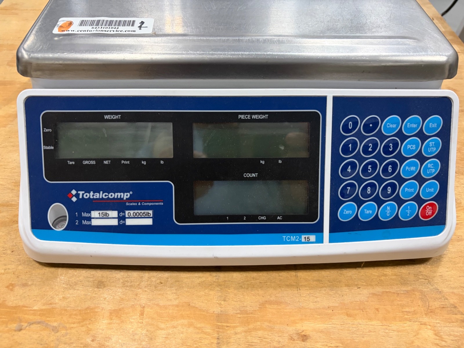 Totalcomp TCM2-15 Electronic Counting Scale 15 lb Capacity Bench Counting Scale