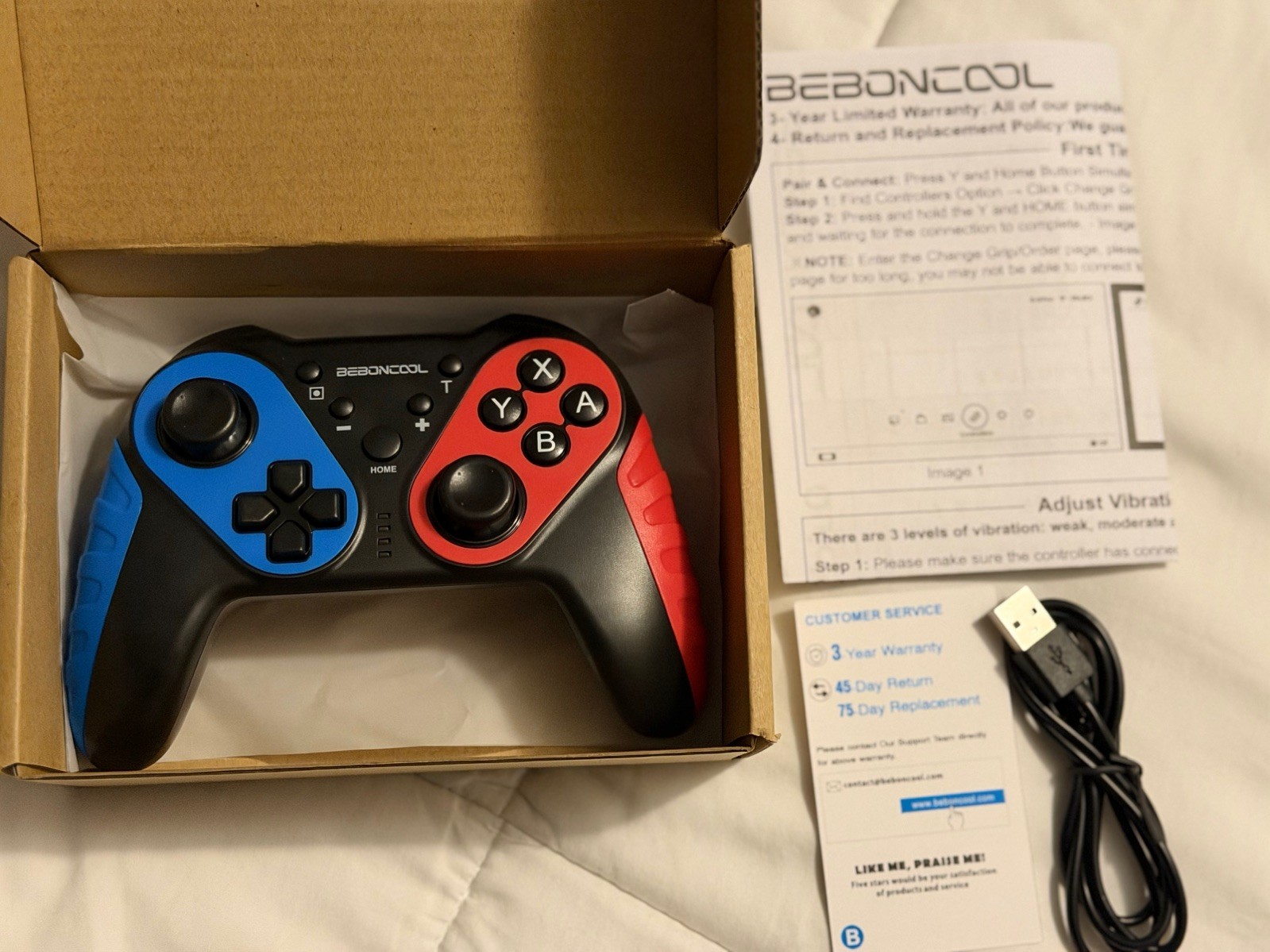 BEBENCOOL Wireless Game Controller for Nintendo Switch new open box NINTENDO