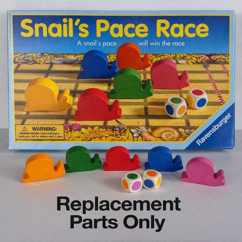 Ravensburger Snail’s Pace Race - Replacement Parts - Snails & Dice - You Choose