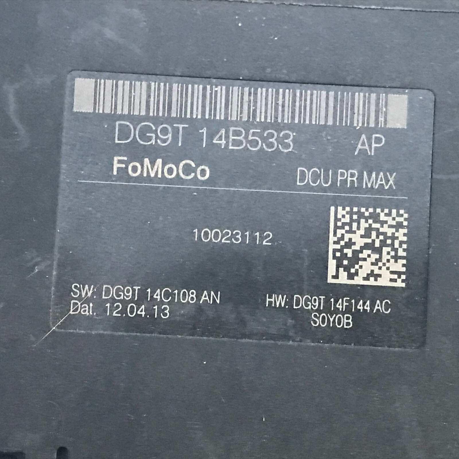 13-16 FORD / LINCOLN FRONT RIGHT SIDE DOOR CONTROL MODULE OEM DG9T-14B533 AP