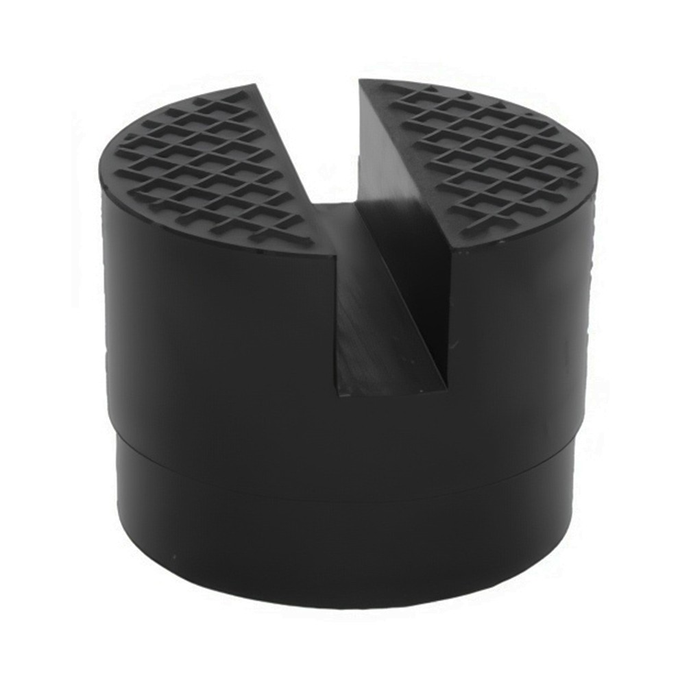 2Pcs Universal Premium Slotted Jack Pad Pinch Weld Frame Rail Adapter Black