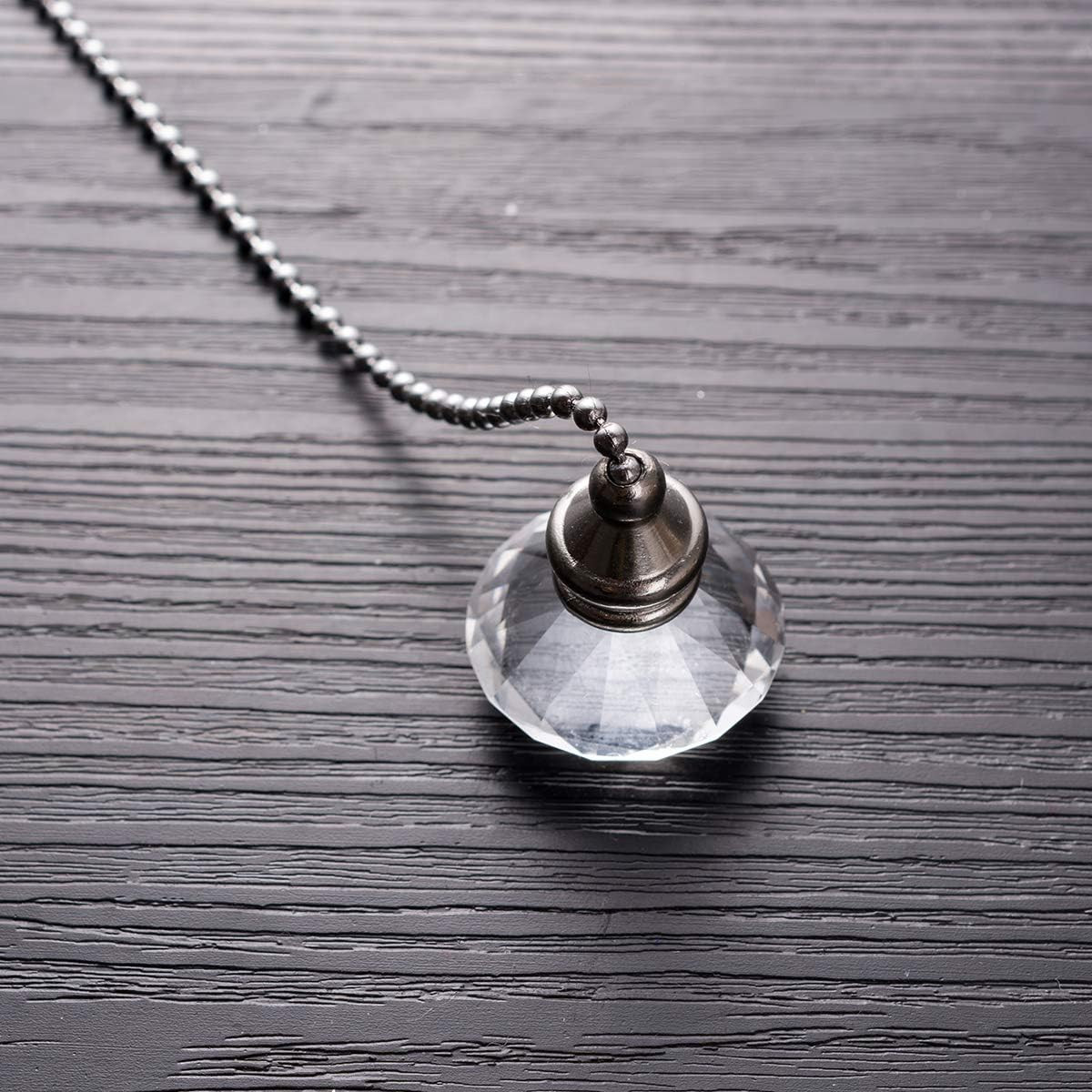 Ceiling Fan Pull Chain Set - 2 Pieces Clear Diamond Fan Pull Chains 20 Inch Ceil