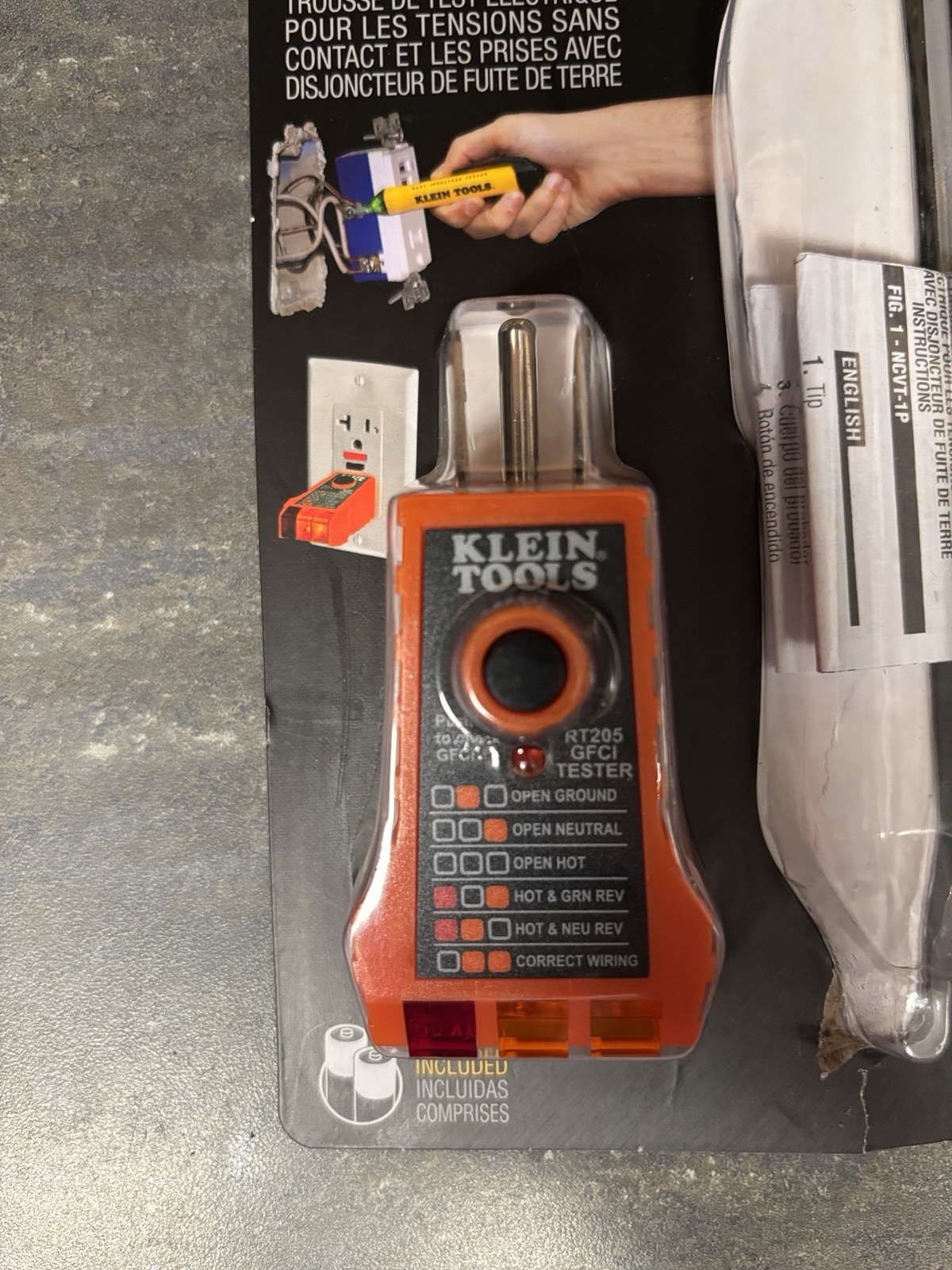 Klein Tools RT205 GFCI Receptacle Tester