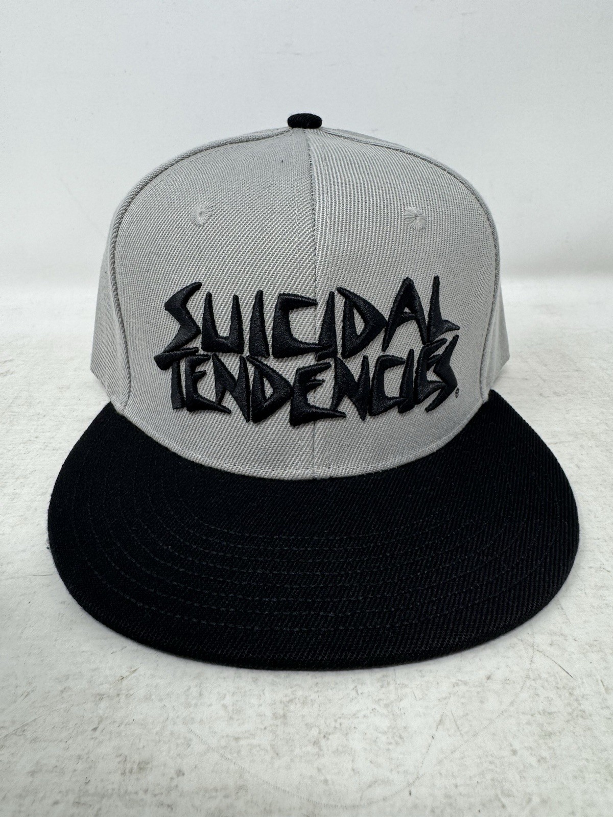 New Suicidal Tendencies OG Black Logo Flip Bill Snapback Gray Hat Cap