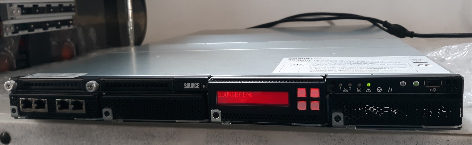 Cisco SourceFire CHAS-1U-AC/DC Security Appliance w/ 2x 650W PSU + Cords
