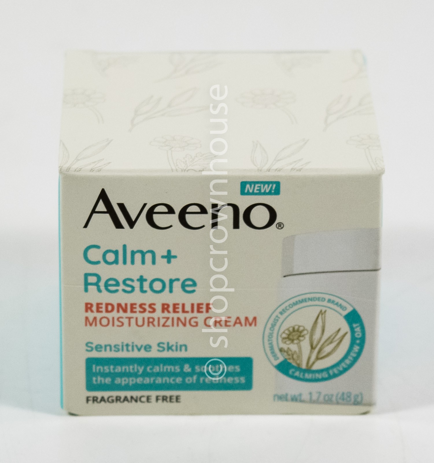 Aveeno CALM + RESTORE Sensitive Skin 1.7oz Redness Relief MOISTURIZING CREAM nib