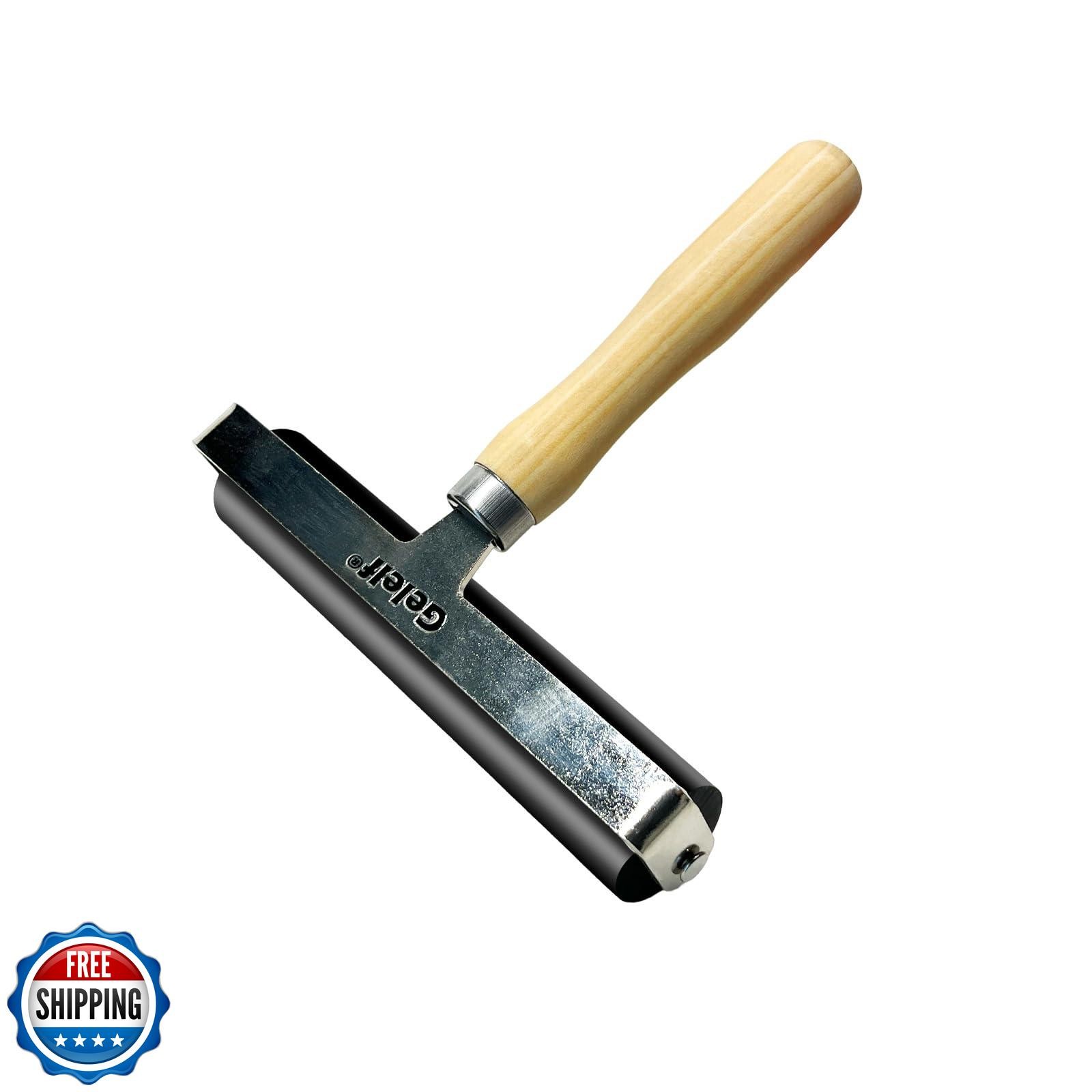 GELELF Smooth Peeling Brayer Roller - Wood Hand Roller Rollers Ink Roller Tap