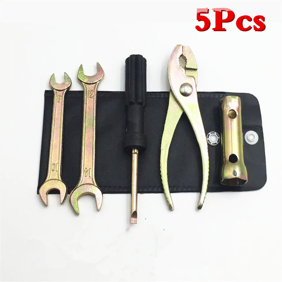 For Honda Motorcycle Tool Kit Screwdriver Spanner Spark Plug Wrench+Storage Bag