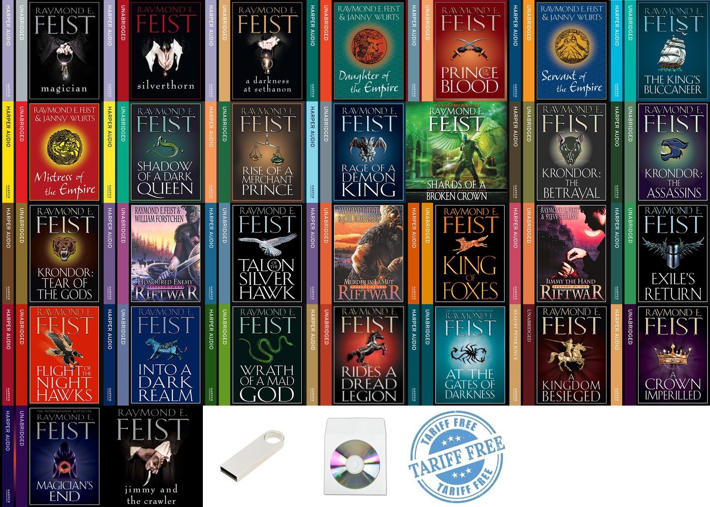 The Riftwar Cycle by Raymond E. Feist (33 audiobooks 527 hr collection)