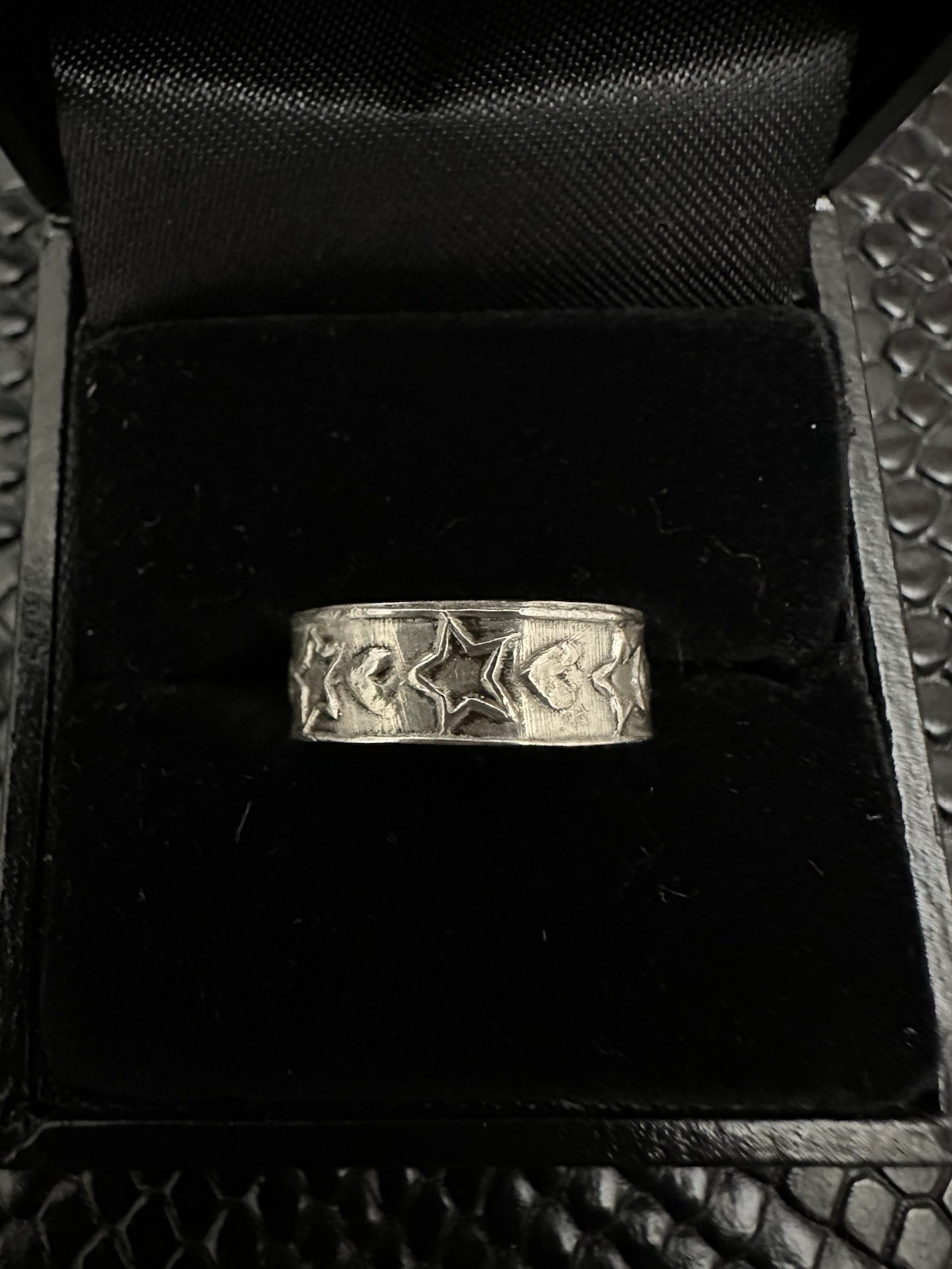 Sterling Silver 925 Toe Ring with Star and Heart Design, Size 4 Adjustable