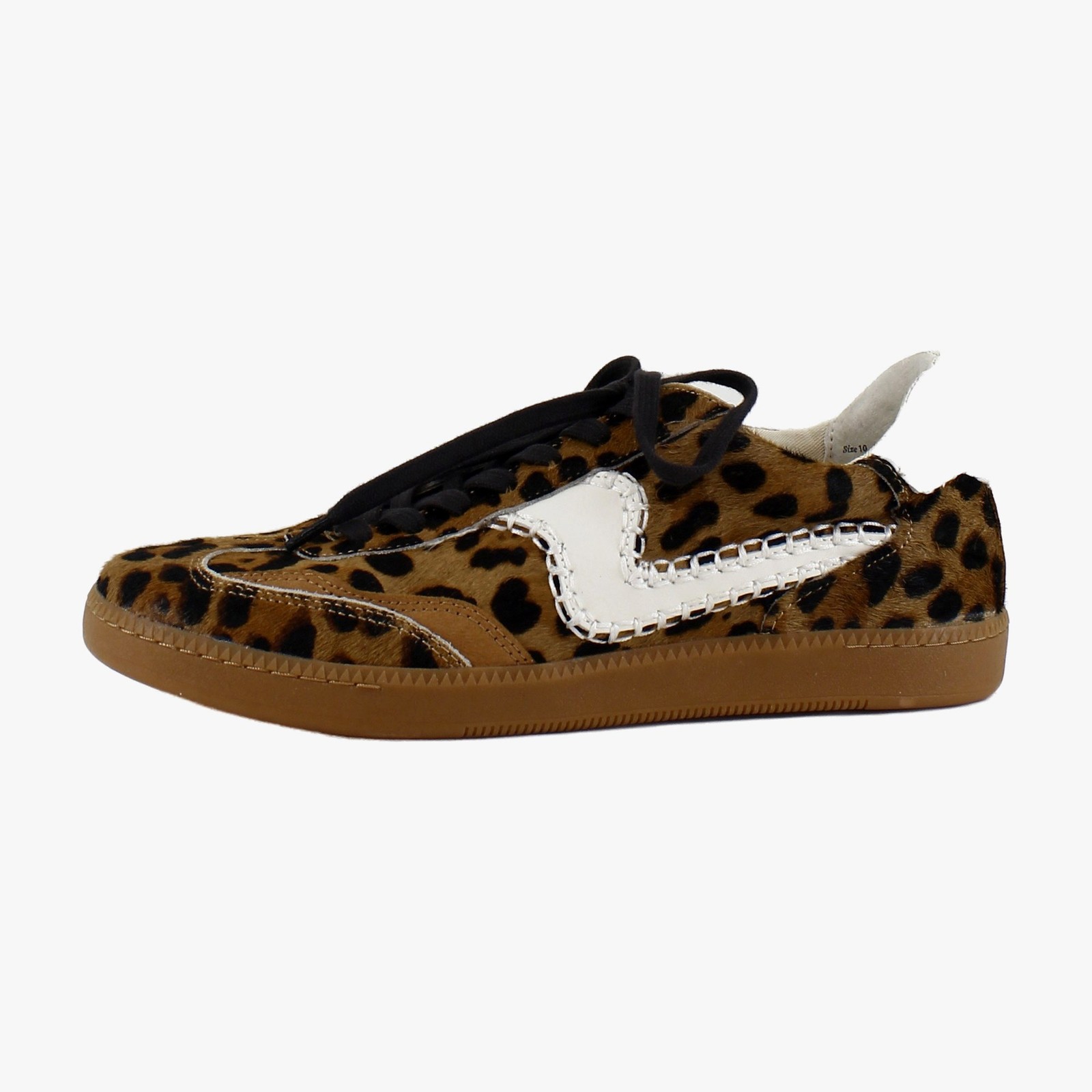 Dolce Vita Notice Stitch Women's Fashion Sneakers Dark Leopard Calf Hair