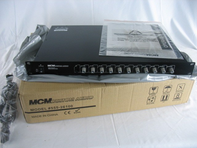 MCM Custom Audio PA Mixer Pre-Amplifier 555-26100 Public Address System