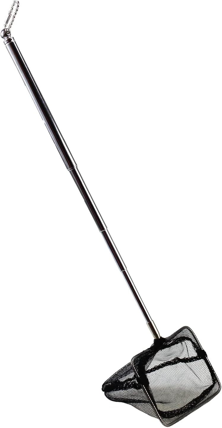 Adjustable Aquarium Net with Extendable Telescopic Handle – 3 Inch Compact Tool