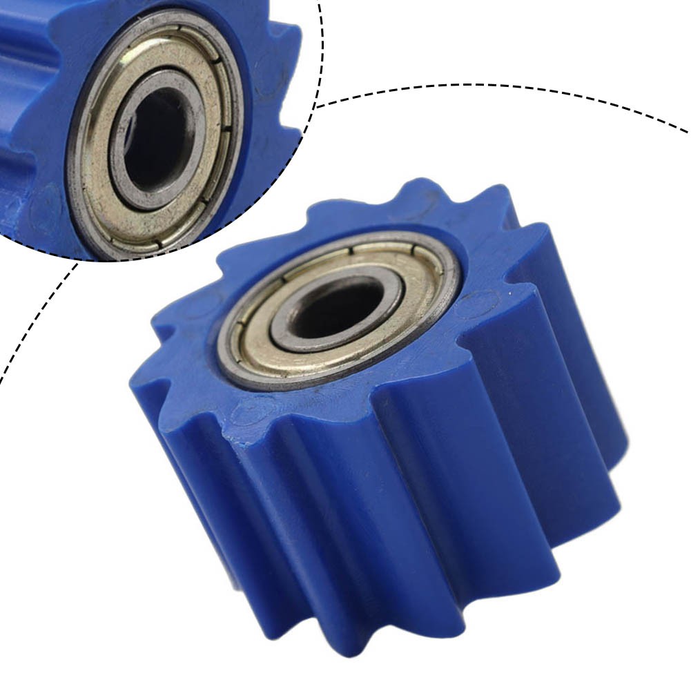 8MMChain Roller blue Pulley Tensioner Wheel Gear Type For Bike ATV Go-Kart