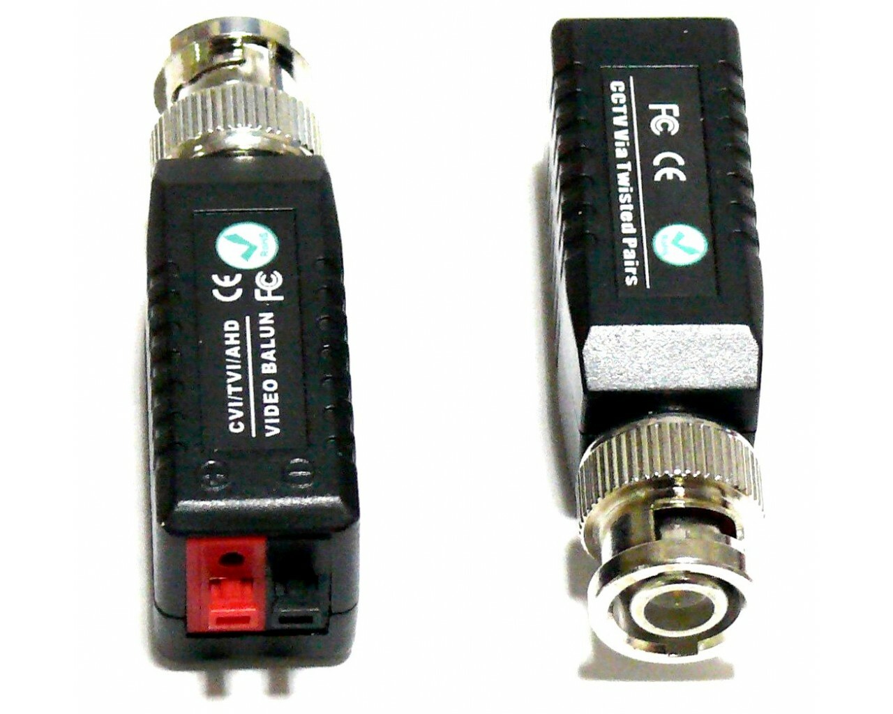Pair video balun to connect AHD CVI TVI cameras with twisted UTP cable