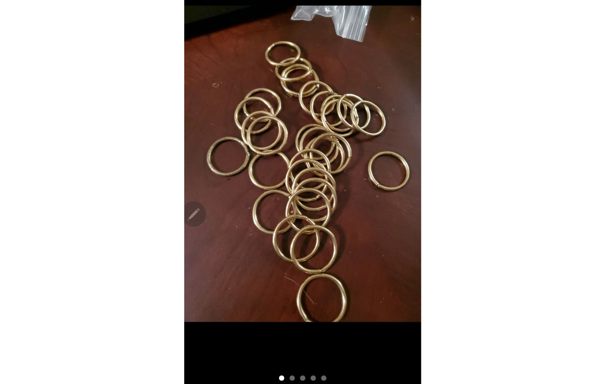 Lot of 30 Gold Metal 1 and 1/2inch O-Rings for Crafting