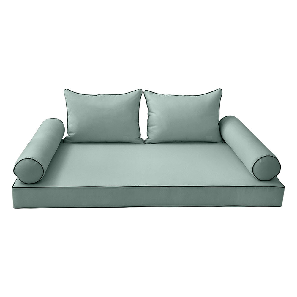 *COVER ONLY*-Style 4 Daybed Mattress Bolster Pillow Contrast Pipe Crib-AD002