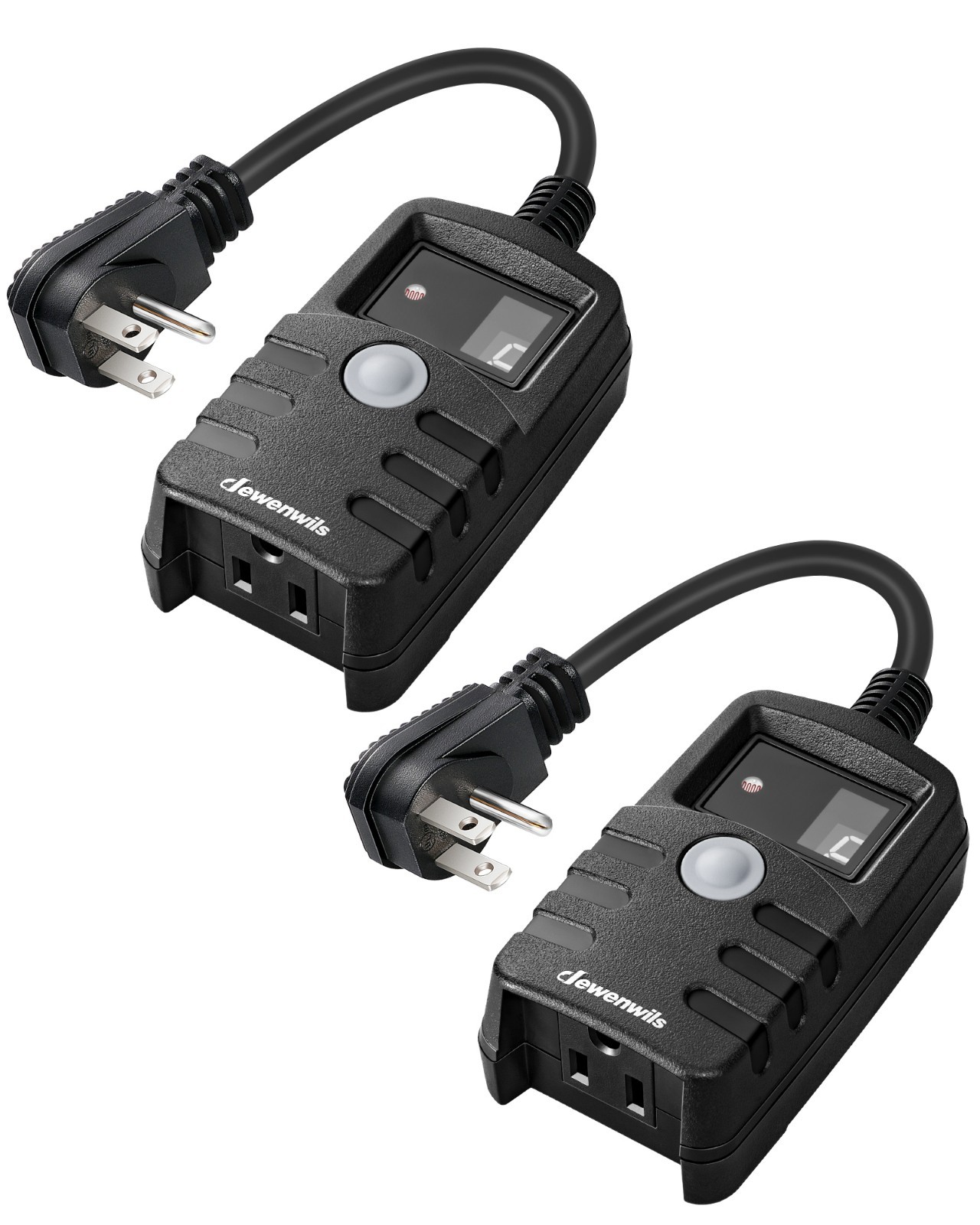 DEWENWILS Sensor Timer Weatherproof Countdown Photocell Plug in Timer 2 Pack