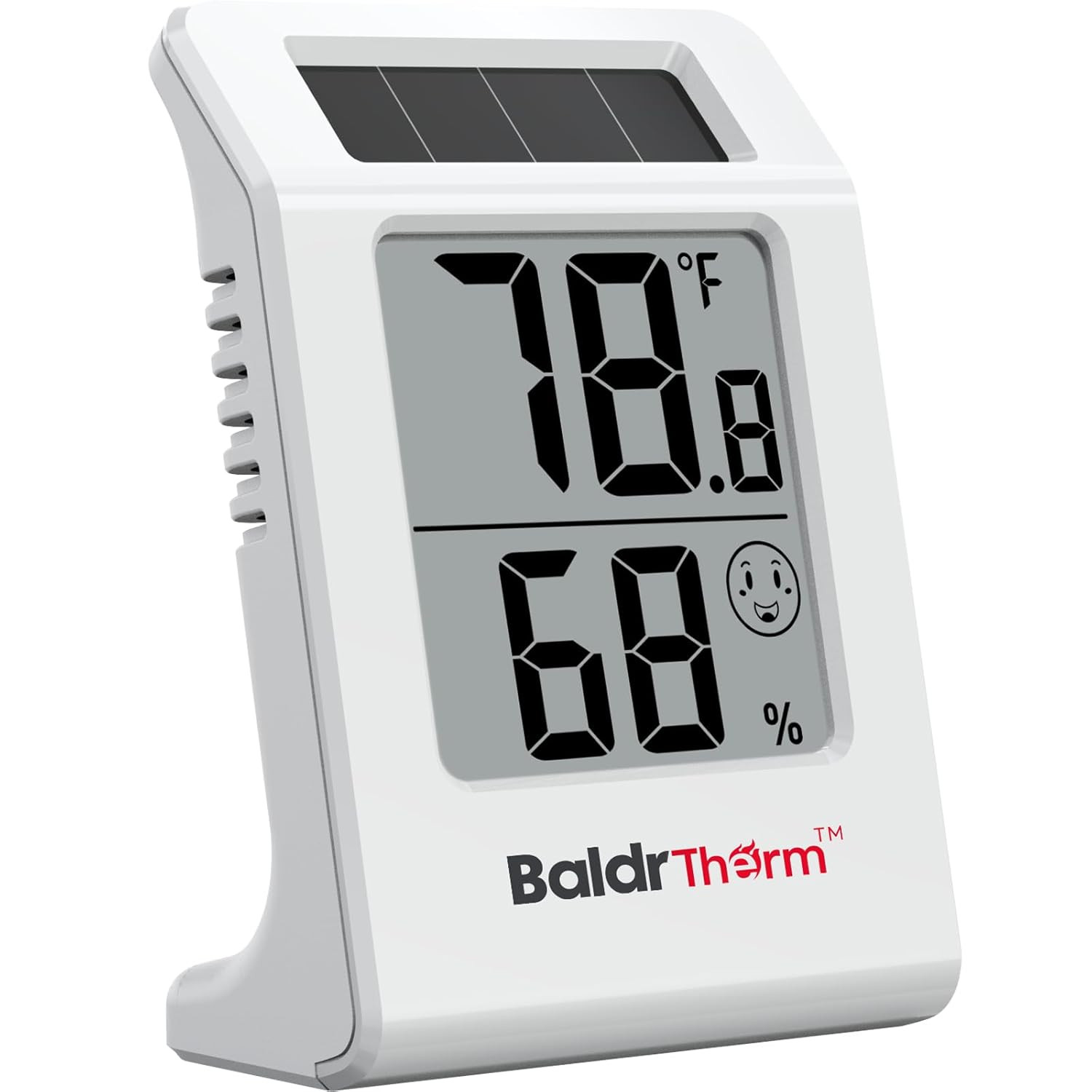 2.2'' Digital Thermometer and Hygrometer Meter, Solar-Powered Indoor Temperat...