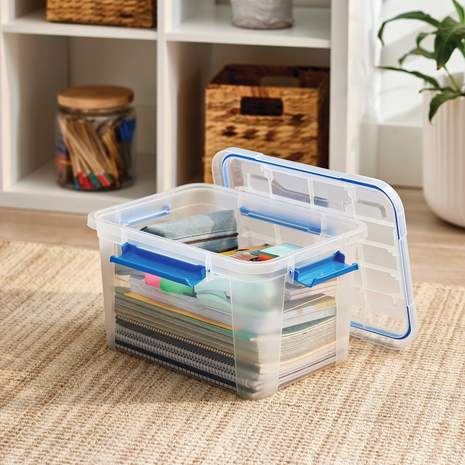 6 PACK WATERPROOF 4.7Gal/19Qt/18L STORAGE BOX IP67