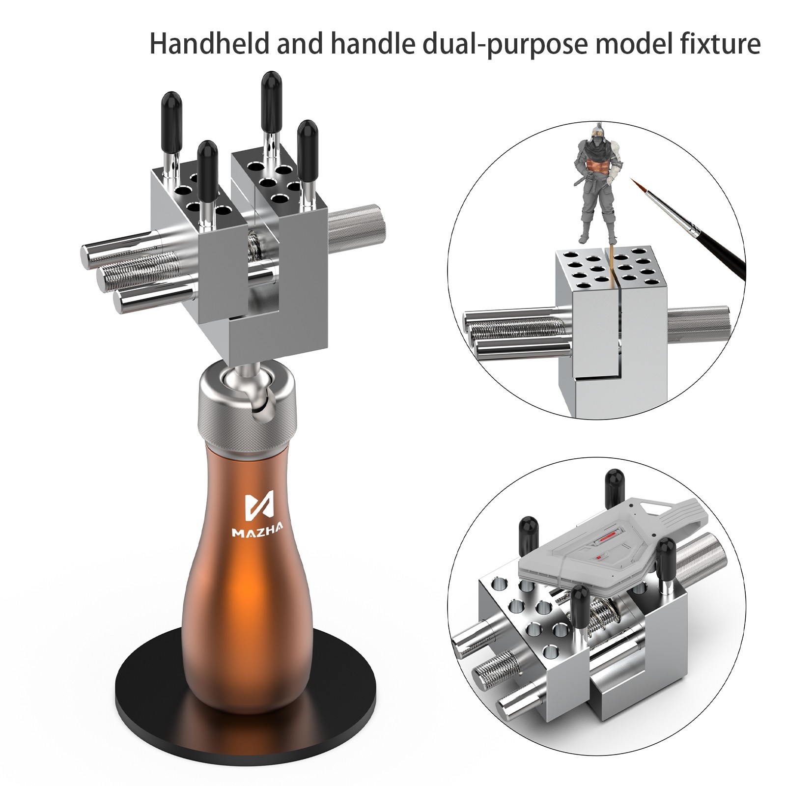 MAZHA Handheld Clamping Vise Detachable Split Portable Model Making Craft ToolPt