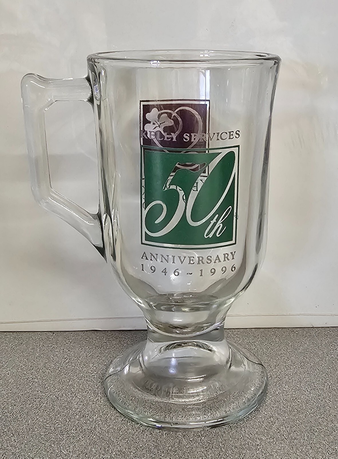 Kelly Week 1996 50th Anniversary Irish Coffee Beverage Glasses New Vtg *set of 2